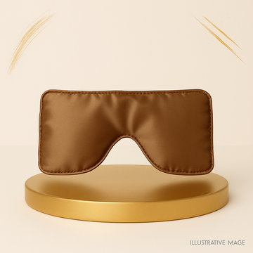 Eye pillow  crafted with satin fabric - Brown